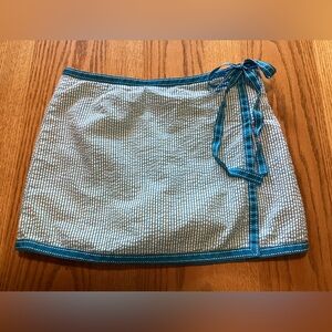 LLBean seersucker skort size 6
